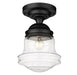 Flush Mount Z-Lite 736F10-MB Matte Black Vaughn 1 Light Flush Mount Z-Lite