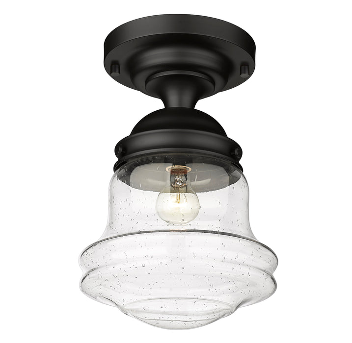 Flush Mount Z-Lite 736F10-MB Matte Black Vaughn 1 Light Flush Mount Z-Lite