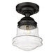 Flush Mount Z-Lite 736F10-MB Matte Black Vaughn 1 Light Flush Mount Z-Lite