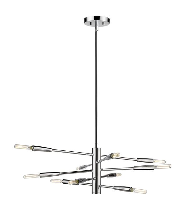 Chandelier Z-Lite 737-10CH Chrome Ascension 10 Light Chandelier Z-Lite