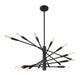 Chandelier Z-Lite 737-16MB Matte Black Ascension 16 Light Chandelier Z-Lite