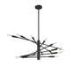 Chandelier Z-Lite 737-16MB Matte Black Ascension 16 Light Chandelier Z-Lite
