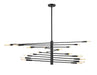 Chandelier Z-Lite 737-20MB Matte Black Ascension 20 Light Chandelier Z-Lite