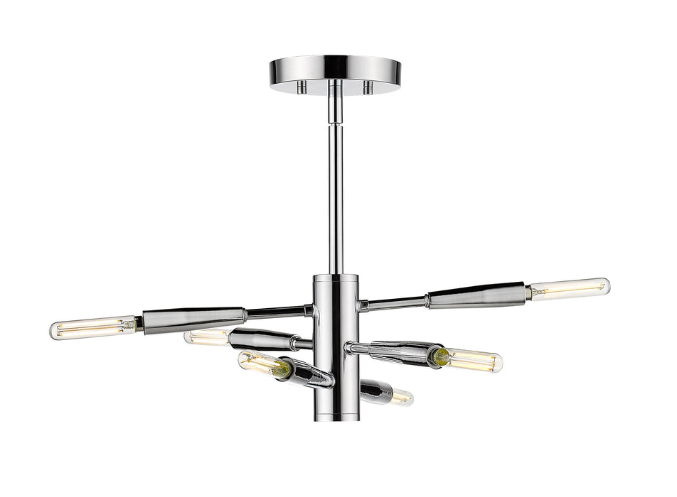 Semi Flush Mount Z-Lite 737SF6-CH Chrome Ascension 6 Light Semi Flush Mount Z-Lite