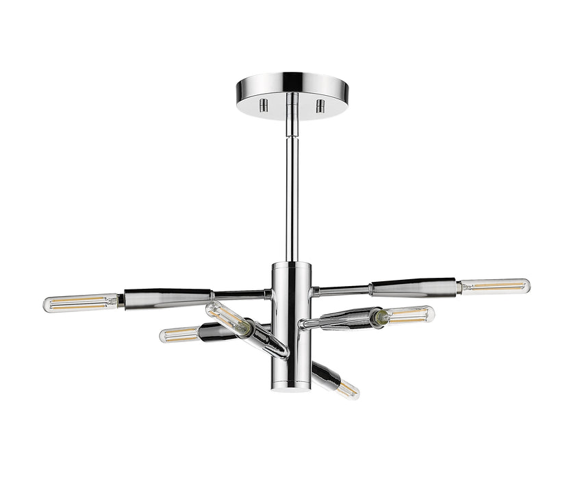 Semi Flush Mount Z-Lite 737SF6-CH Chrome Ascension 6 Light Semi Flush Mount Z-Lite