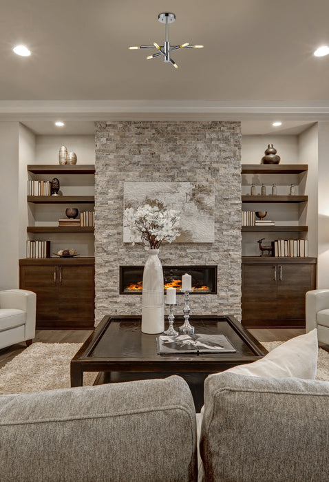 Semi Flush Mount Z-Lite 737SF6-CH Chrome Ascension 6 Light Semi Flush Mount Z-Lite