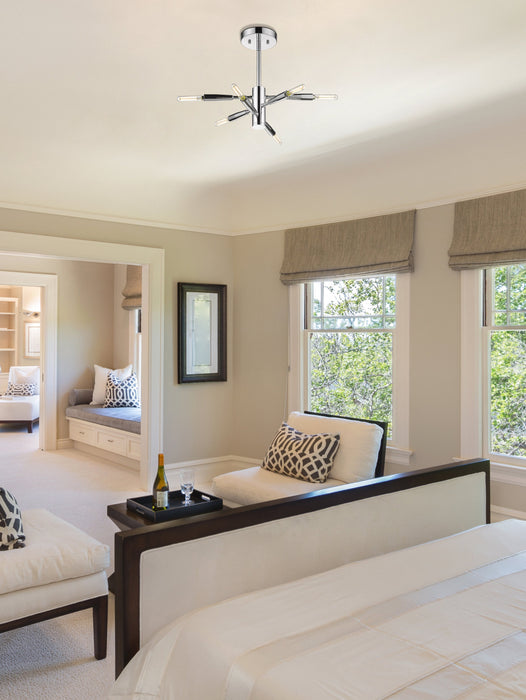 Semi Flush Mount Z-Lite 737SF6-CH Chrome Ascension 6 Light Semi Flush Mount Z-Lite