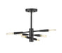 Semi Flush Mount Z-Lite 737SF6-MB Matte Black Ascension 6 Light Semi Flush Mount Z-Lite