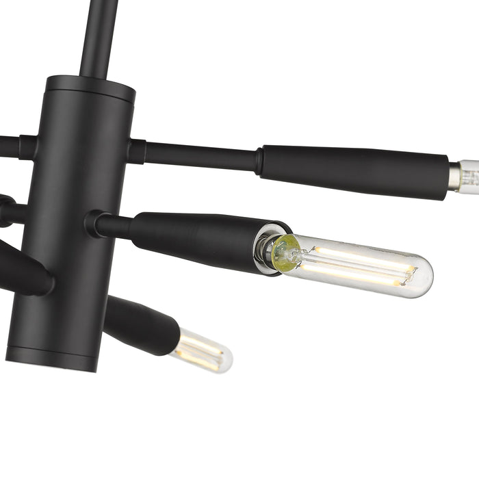 Semi Flush Mount Z-Lite 737SF6-MB Matte Black Ascension 6 Light Semi Flush Mount Z-Lite