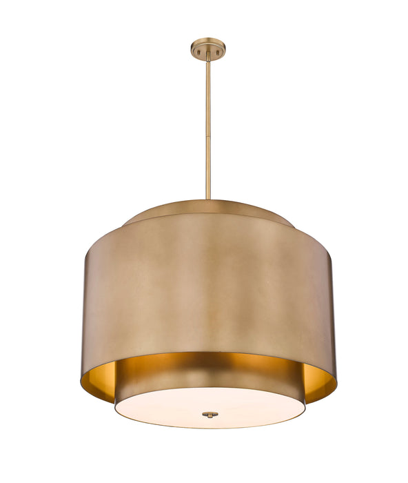 Chandelier Z-Lite 739P32-RB Rubbed Brass Harlech 4 Light Chandelier Z-Lite