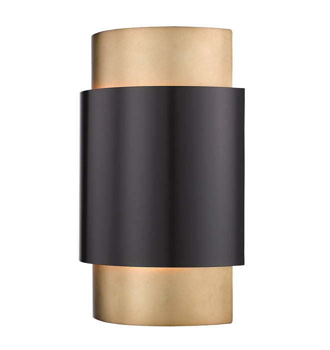 Wall Sconce Z-Lite 739S-BRZ-RB Bronze + Rubbed Brass Harlech 2 Light Wall Sconce Z-Lite