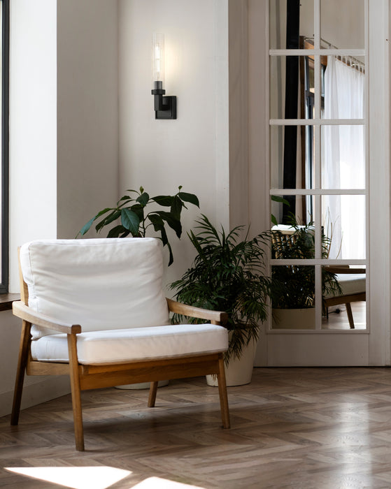 Wall Sconce Z-Lite 740-1S-MB Matte Black Beau 1 Light Wall Sconce Z-Lite