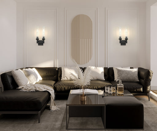 Wall Sconce Z-Lite 740-2S-MB Matte Black Beau 2 Light Wall Sconce Z-Lite