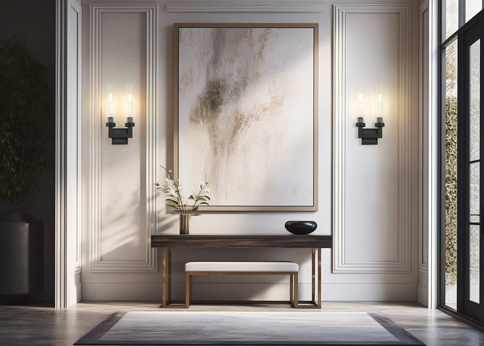 Wall Sconce Z-Lite 740-2S-MB Matte Black Beau 2 Light Wall Sconce Z-Lite