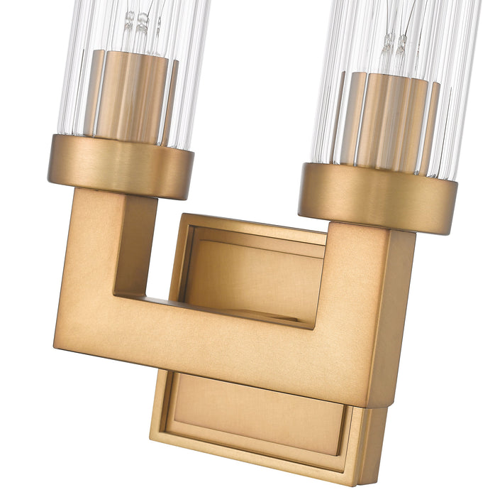 Wall Sconce Z-Lite 740-2S-RB Rubbed Brass Beau 2 Light Wall Sconce Z-Lite