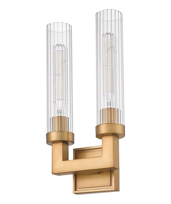 Wall Sconce Z-Lite 740-2S-RB Rubbed Brass Beau 2 Light Wall Sconce Z-Lite