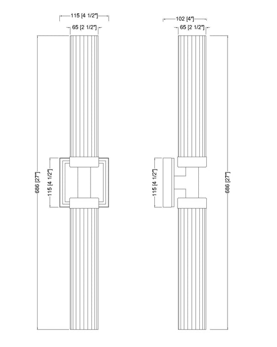 Wall Sconce Z-Lite 740-2W-BN Brushed Nickel Beau 2 Light Wall Sconce Z-Lite