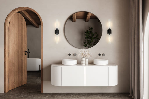Wall Sconce Z-Lite 740-2W-MB Matte Black Beau 2 Light Wall Sconce Z-Lite