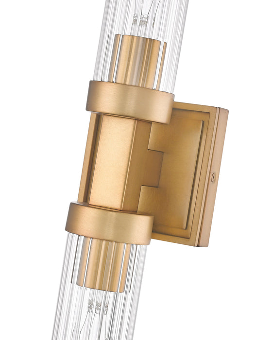 Wall Sconce Z-Lite 740-2W-RB Rubbed Brass Beau 2 Light Wall Sconce Z-Lite