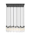 Linear Chandelier Z-Lite 740P-17L-MB Matte Black Beau 17 Light Linear Chandelier Z-Lite