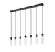 Linear Chandelier Z-Lite 740P-7L-MB Matte Black Beau 7 Light Linear Chandelier Z-Lite