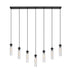 Linear Chandelier Z-Lite 740P-7L-MB Matte Black Beau 7 Light Linear Chandelier Z-Lite