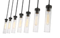 Linear Chandelier Z-Lite 740P-7L-MB Matte Black Beau 7 Light Linear Chandelier Z-Lite