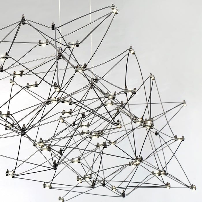 Eurofase 38037-026 Leonardelli 49" Chrome Black LED Chandelier