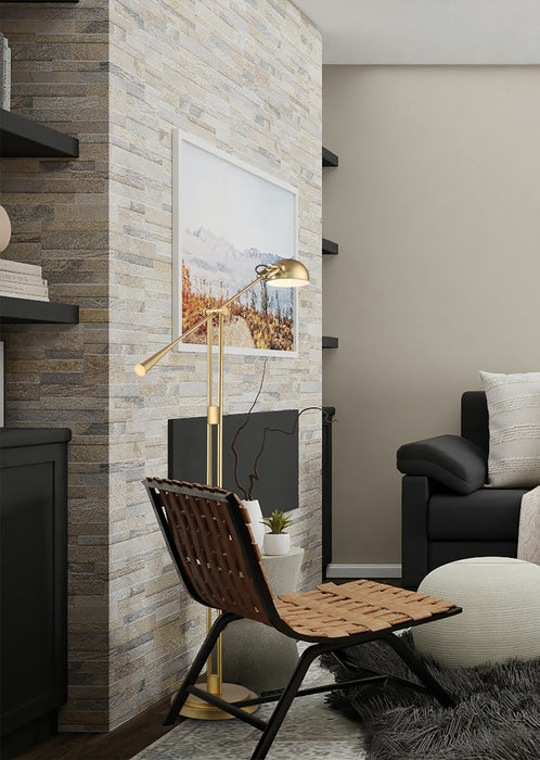 Floor Lamp Z-Lite 741FL-HBR Heritage Brass Grammercy Park 1 Light Floor Lamp Z-Lite