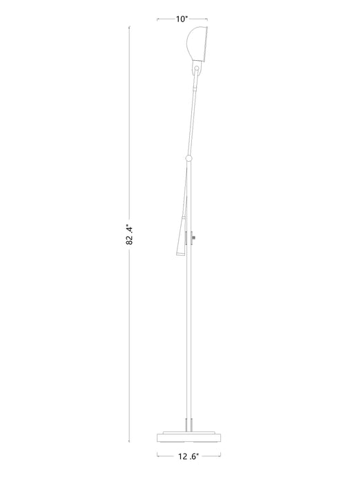 Floor Lamp Z-Lite 741FL-PN Polished Nickel Grammercy Park 1 Light Floor Lamp Z-Lite