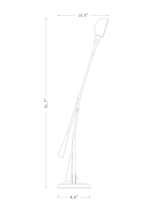 Table Lamp Z-Lite 741TL-HBR Heritage Brass Grammercy Park 1 Light Table Lamp Z-Lite