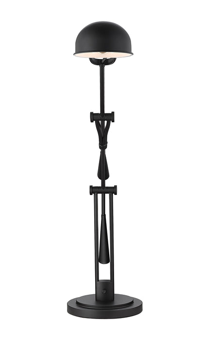 Table Lamp Z-Lite 741TL-MB Matte Black Grammercy Park 1 Light Table Lamp Z-Lite