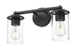 Vanity Z-Lite 742-2V-MB Matte Black Thayer 2 Light Vanity Z-Lite