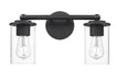 Vanity Z-Lite 742-2V-MB Matte Black Thayer 2 Light Vanity Z-Lite
