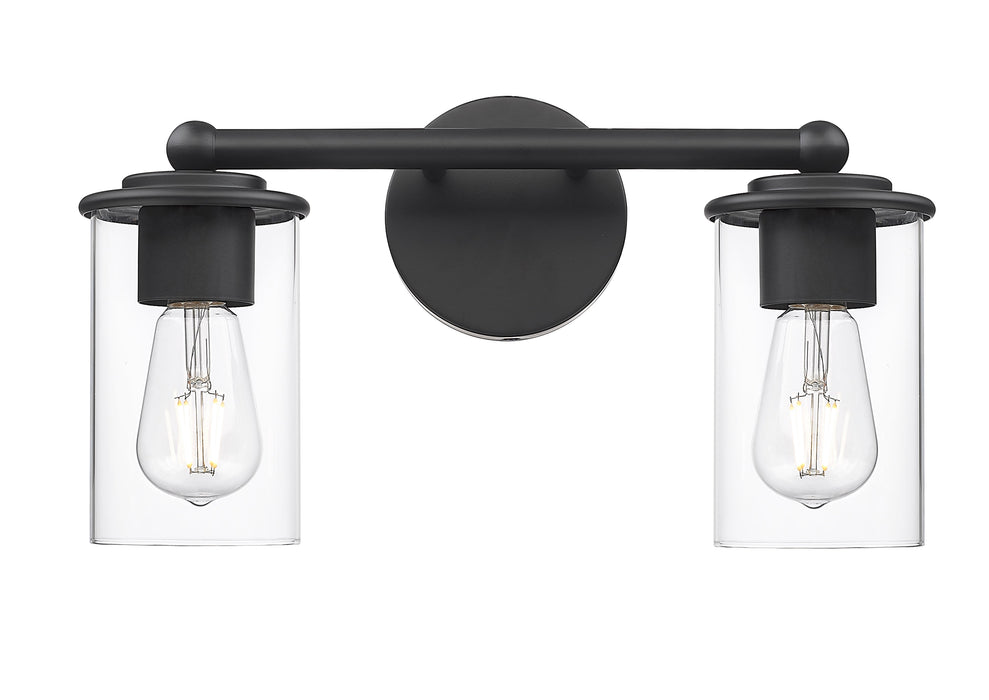 Vanity Z-Lite 742-2V-MB Matte Black Thayer 2 Light Vanity Z-Lite