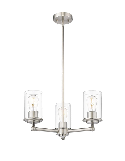 Chandelier Z-Lite 742-3BN Brushed Nickel Thayer 3 Light Chandelier Z-Lite