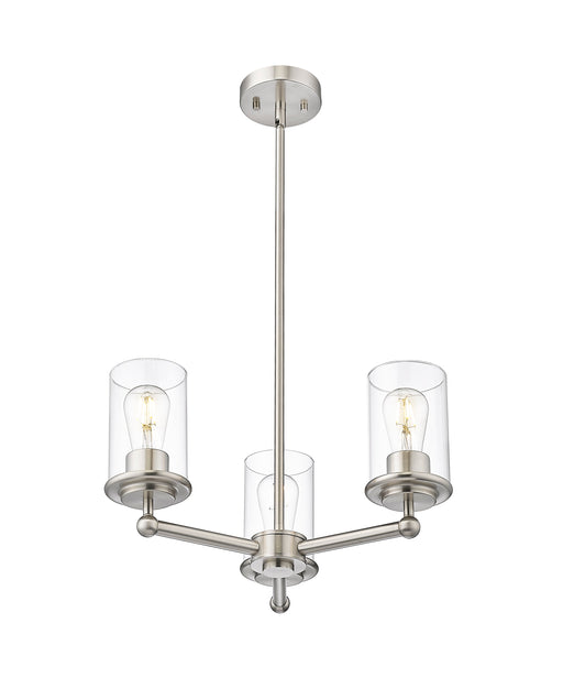 Chandelier Z-Lite 742-3BN Brushed Nickel Thayer 3 Light Chandelier Z-Lite