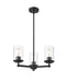 Chandelier Z-Lite 742-3MB Matte Black Thayer 3 Light Chandelier Z-Lite