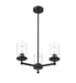 Chandelier Z-Lite 742-3MB Matte Black Thayer 3 Light Chandelier Z-Lite