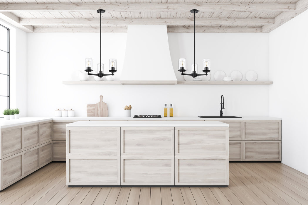 Chandelier Z-Lite 742-3MB Matte Black Thayer 3 Light Chandelier Z-Lite