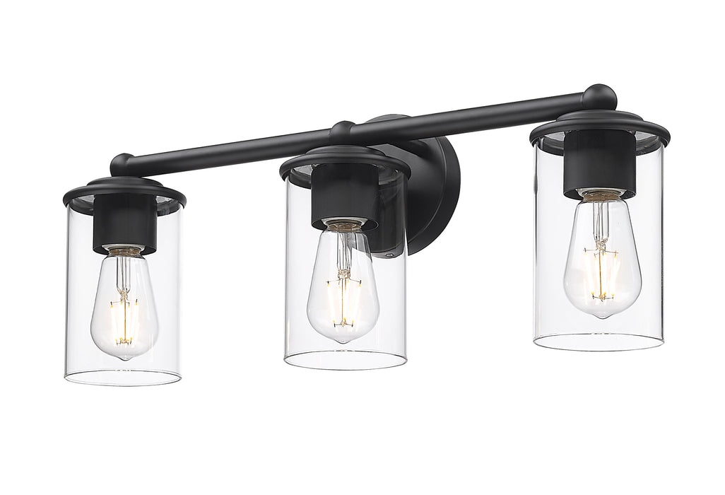 Vanity Z-Lite 742-3V-MB Matte Black Thayer 3 Light Vanity Z-Lite
