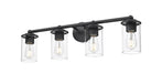Vanity Z-Lite 742-4V-MB Matte Black Thayer 4 Light Vanity Z-Lite