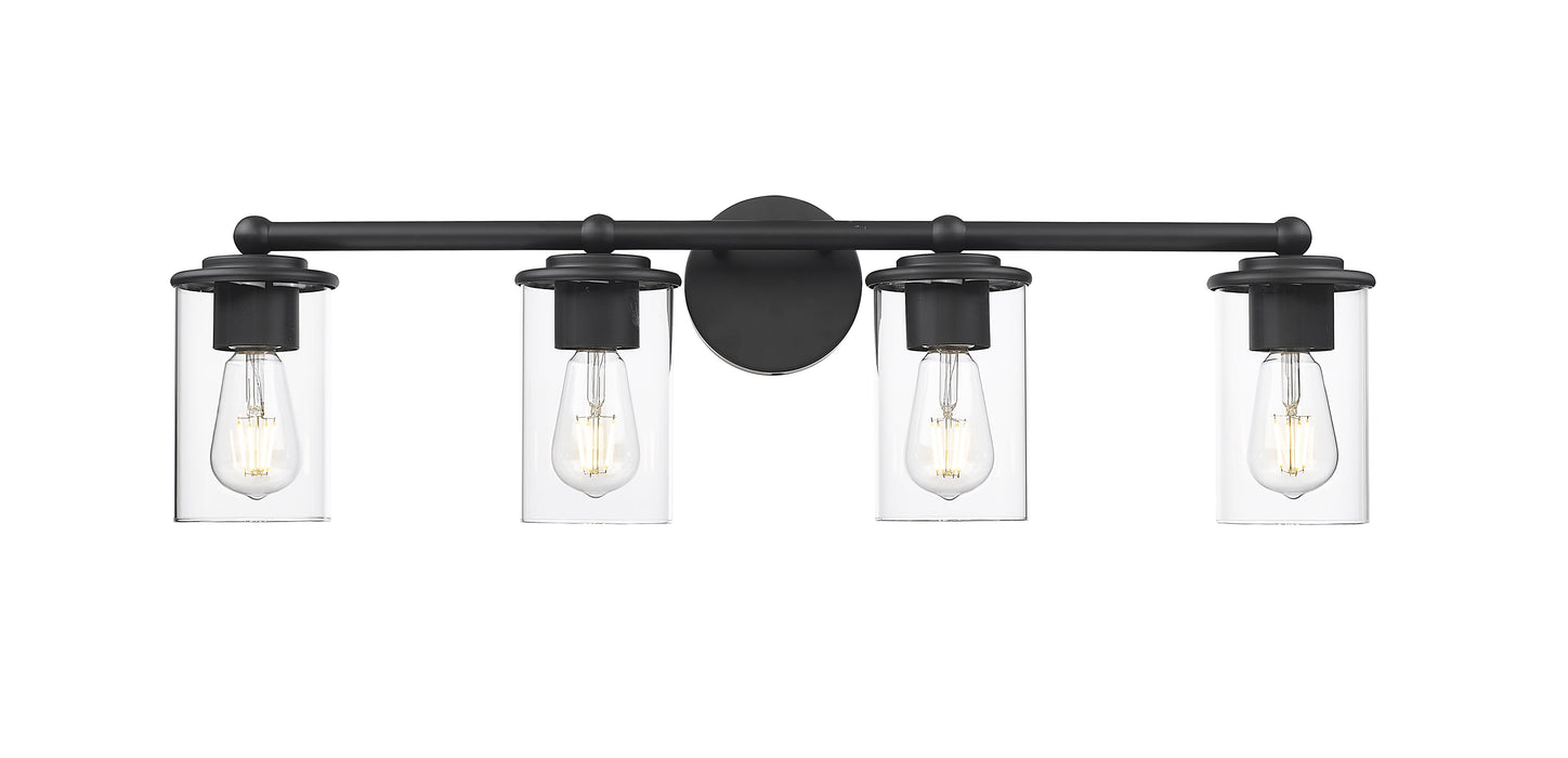 Vanity Z-Lite 742-4V-MB Matte Black Thayer 4 Light Vanity Z-Lite