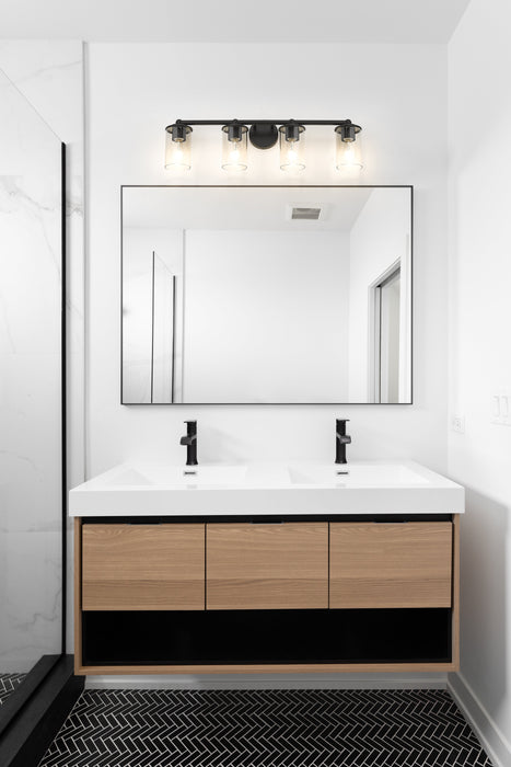 Vanity Z-Lite 742-4V-MB Matte Black Thayer 4 Light Vanity Z-Lite