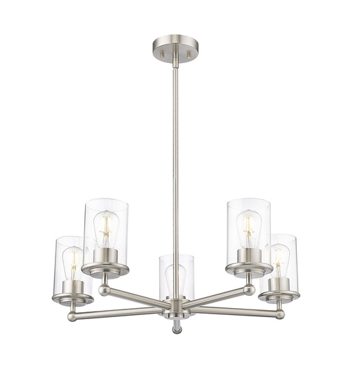Chandelier Z-Lite 742-5BN Brushed Nickel Thayer 5 Light Chandelier Z-Lite