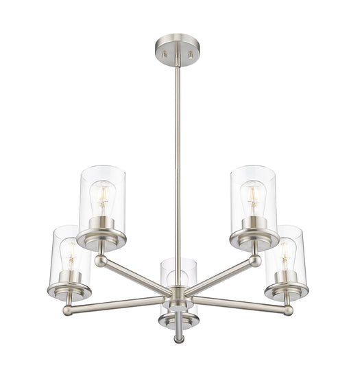 Chandelier Z-Lite 742-5BN Brushed Nickel Thayer 5 Light Chandelier Z-Lite