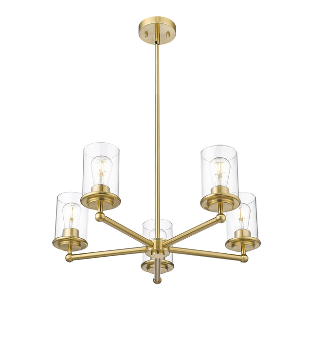 Chandelier Z-Lite 742-5LG Luxe Gold Thayer 5 Light Chandelier Z-Lite