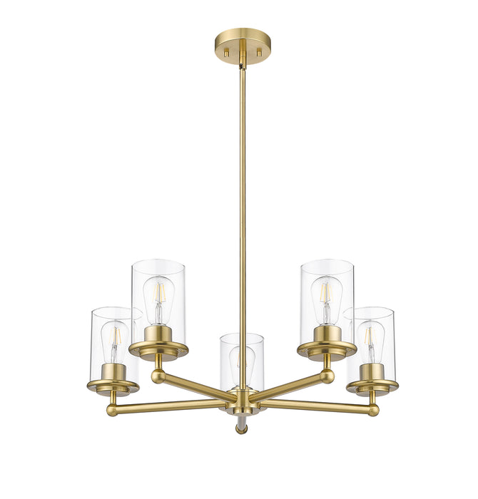 Chandelier Z-Lite 742-5LG Luxe Gold Thayer 5 Light Chandelier Z-Lite