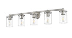 Vanity Z-Lite 742-5V-BN Brushed Nickel Thayer 5 Light Vanity Z-Lite