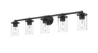 Vanity Z-Lite 742-5V-MB Matte Black Thayer 5 Light Vanity Z-Lite